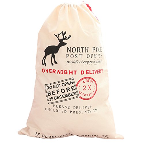ALK Hessian Christmas Santa Claus Sack Stocking by ALK