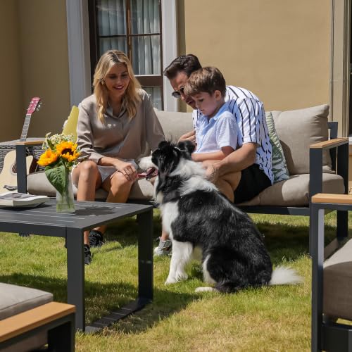 Image of Sundale Outdoor Aluminum Patio Furniture Set, 4 Piece Conversation Sets
