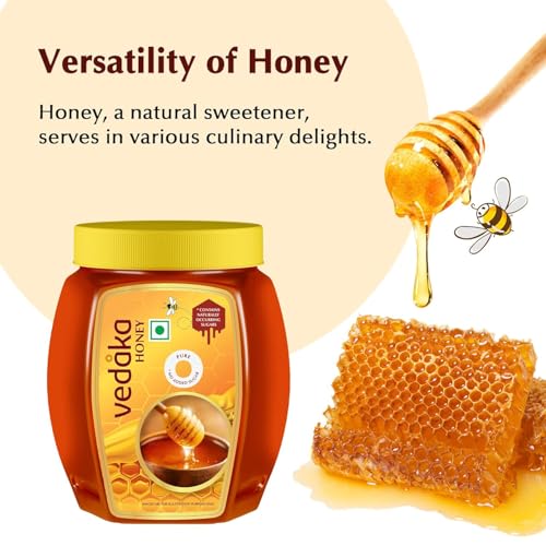 Image of Amazon Brand - Vedaka Honey | 2 Kg | 100% Pure| No Added Sugar or Adulteration | Product of India | Pack of 2, Each 1 Kg (Previously Kitchen Cheer)