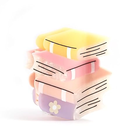 Acetate Book Hair Claw Clip Personalized Cute Girls Back to School Book Hair Claw Clip for Women Teacher Gift 1 Pieces