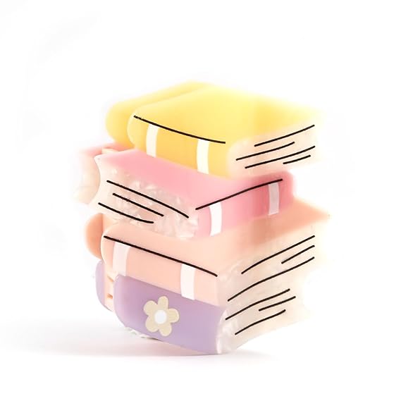 Acetate Book Hair Claw Clip Personalized Cute Girls Back to School Book Hair Claw Clip for Women Teacher Gift 1 Pieces