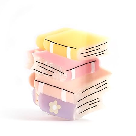 Acetate Book Hair Claw Clip Personalized Cute Girls Back to School Book Hair Claw Clip for Women Teacher Gift 1 Pieces