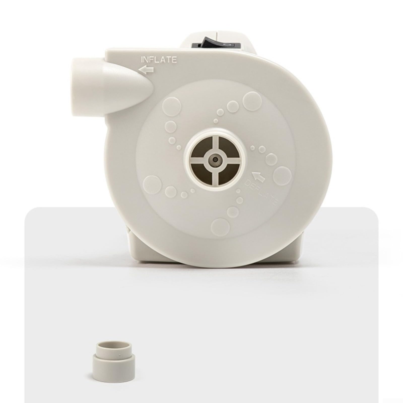 Pompe à air électrique, pompe à air portable sans fil 2000 mAh avec haute pression de 4,1 kPa, 3 buses, rechargeable par USB-C pour tentes de camping, piscine, bateau gonflable
