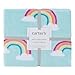 Carter's Rainbow Super Soft Coral Fleece Toddler Blanket, Sky Blue, White, Pink, Yellow