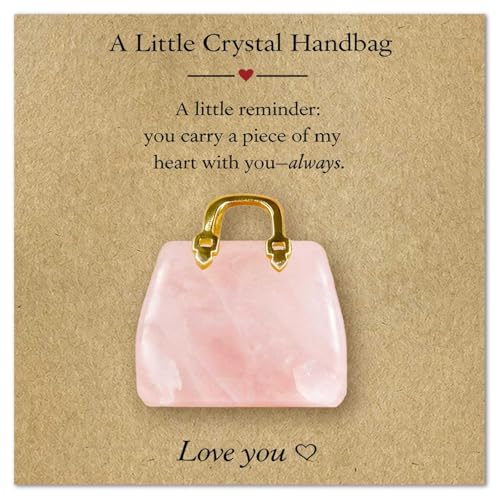 Nuyviare Crystal Handbag Pocket Hug with Message Card, Carry a Piece of My Heart Keepsake, Thinking...