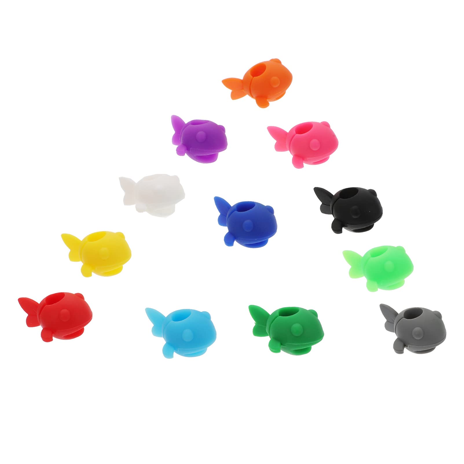 Cabilock Stained Glass 12Pcs Silicone Wine Glass Charms Markers Drink Markers Identifiers Wine Glass Charms Tags for Bar Party Cocktail Martinis (Assorted Color) Colored Tabs