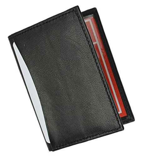 Marshal 2 Men's/Women's Slim Thin Leather Credit Card ID Mini Wallet Holder Bifold Driver's License Safe Wallet3