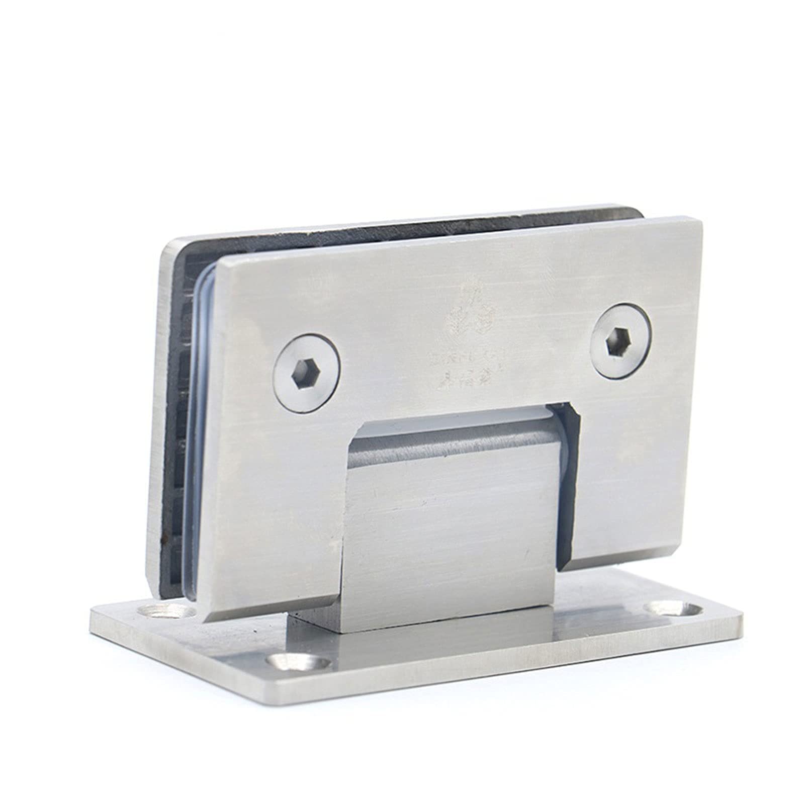 Cryseu One Color Frameless Glass Door Hinges,T-Hinge Heavy,90 Degree Open 304 Stainless Steel Hinges,Wall-Mounted Glass Shower Door Hinges