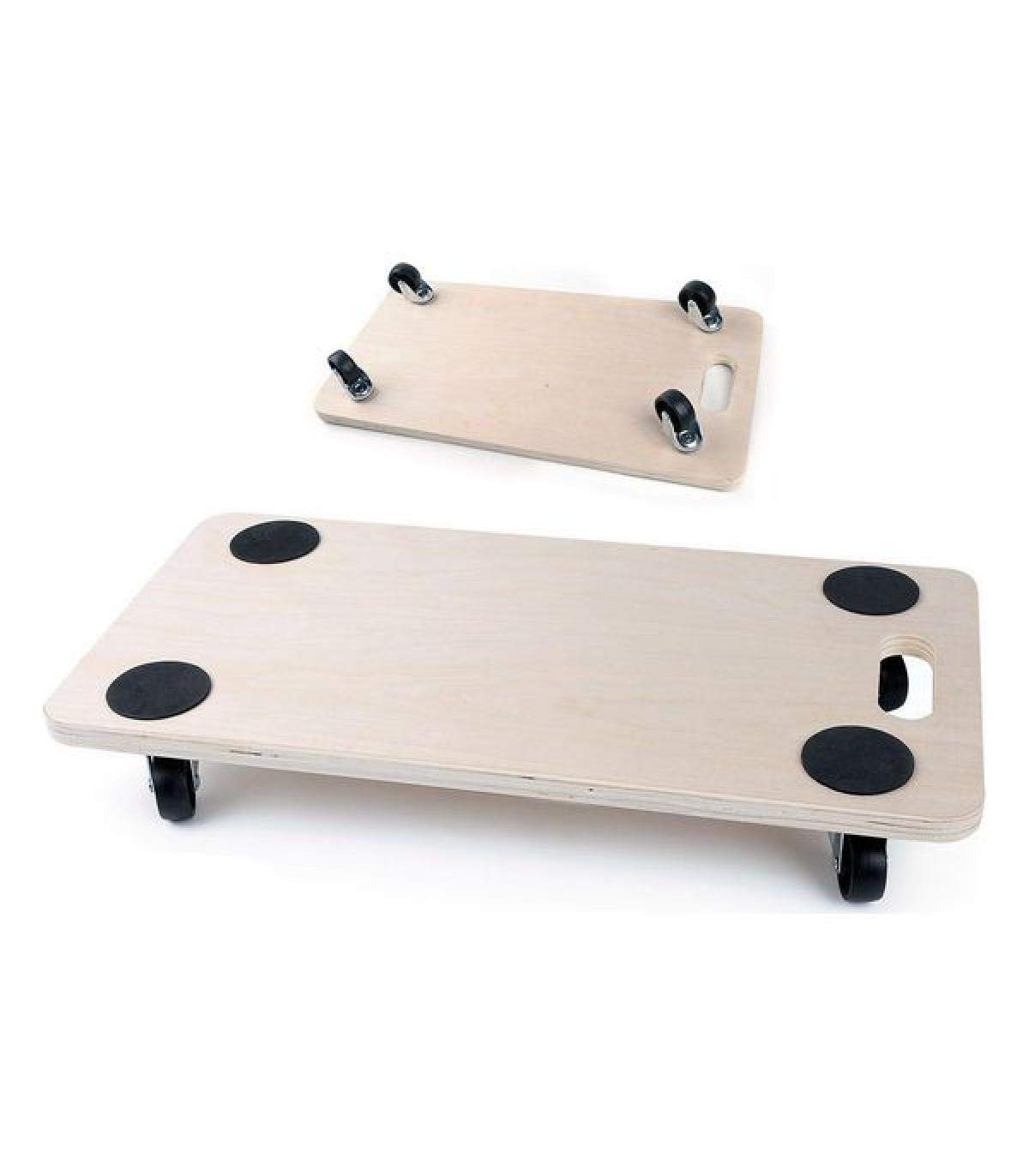 Base de Madera con Ruedas (57,5 x 29 x 1,8 cm), Multicolor, Talla unica