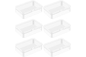 Mini Clear Plastic Storage Containers Box Case with Clear Lids