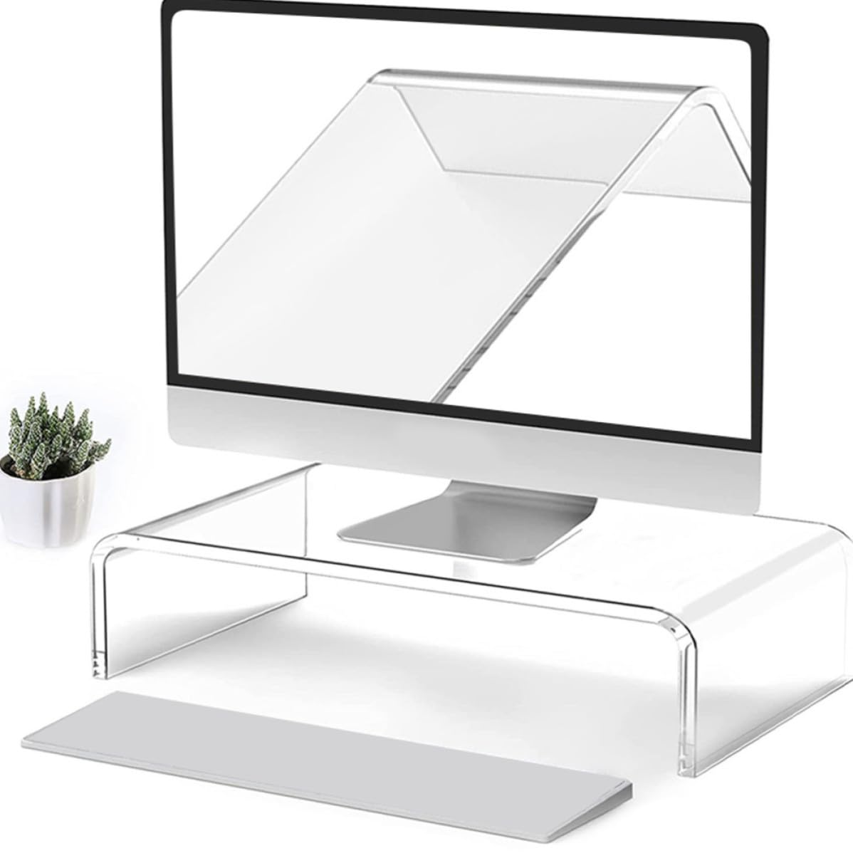 Artibetter Supporto per Monitor Ergonomico, in Acrilico Rialzo da Scrivania