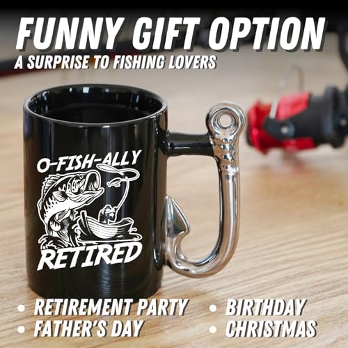 Taza de cerámica para pesca y jubilación miniatura 3