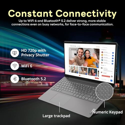 Image of Lenovo 15.6 Laptop Computer, Intel 10-Core i7-13620H, 24GB RAM, 1TB PCIe SSD, WiFi 6, Numeric Keypad, All-Day Power, USB-C HUB, Windows 11 Home, Copilot AI PC for Professionals, Students & Business