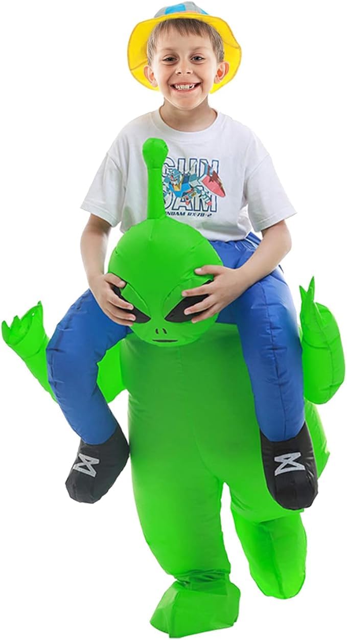 Alien Kidnapping Inflatable Costume Spooktacular Creations Adult Halloween Christmas Funny Cosplay Party Festival Mask Prom (120-150cm)