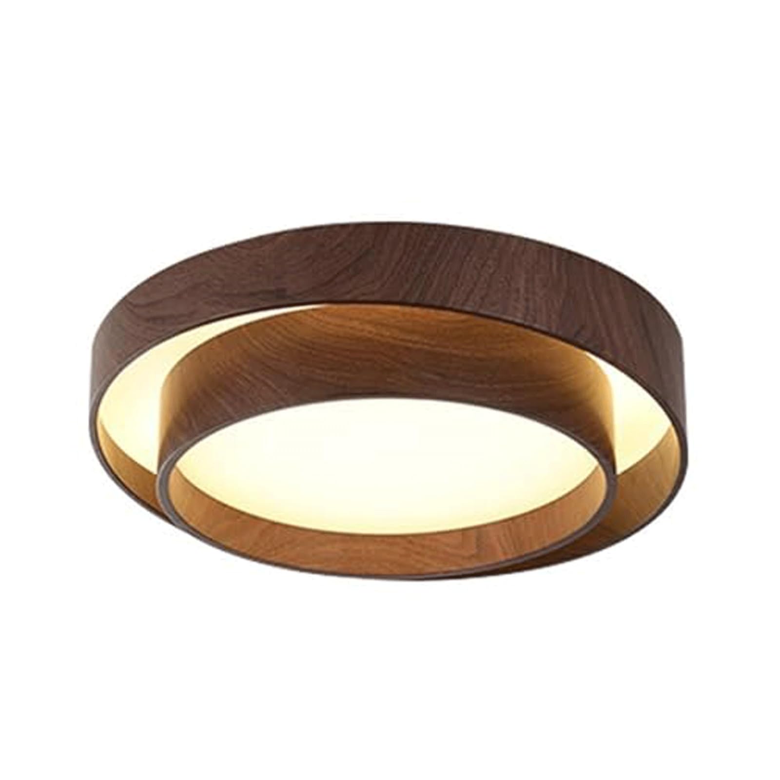 DUddTTW Luxury Ceiling Light Fixture Walnut Ceiling Lamp Metal Flush Mount Lighting LED Close to Ceiling Light Dimmable Chandelier Creative(40cm)