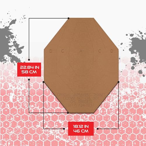 Image of Official USPSA /IPSC Cardboard Targets, Competition Torso, Silhouette Shooting, Cardboard Target. Made in USA