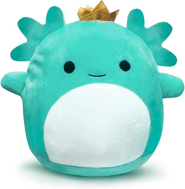 Axolotl Stuffed Animal Toy, 8 Inch Cute and Soft Plush Pillow Toy, Great Gift for Kids Birthdays Christmas (Blue 20cm)