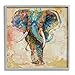 Stupell Industries Vivid Elephant Collage Pattern Framed Giclee Art, Design by Evelia Designs