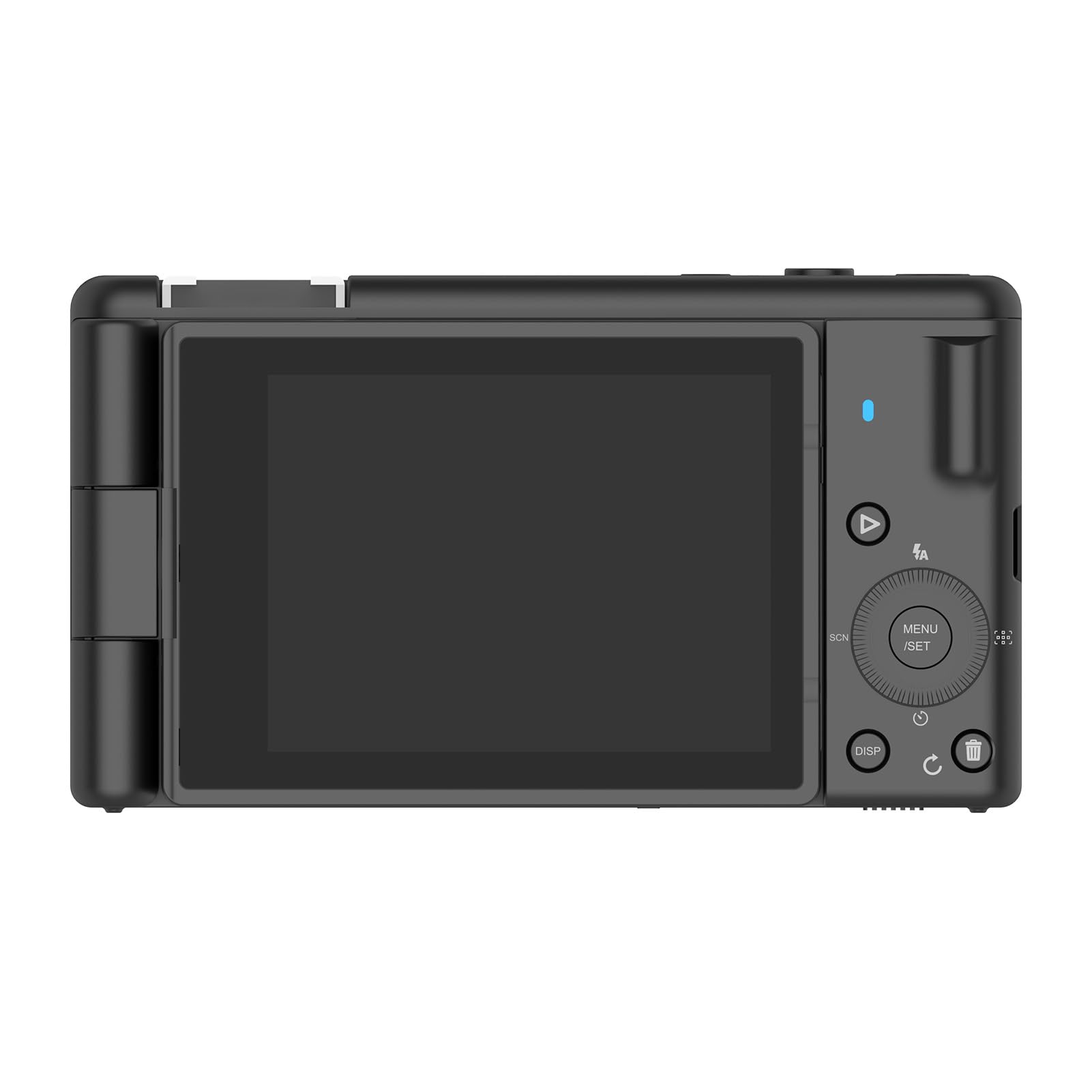 Bewinner Fotocamera Digitale 5k per Fotografia, Fotocamera Vlogging Portatile da 80 MP con Schermo di Lancio da 2,8 "180 °, Autofocus 16x Zoom Vlog da Viaggio per Principianti (BLACK)