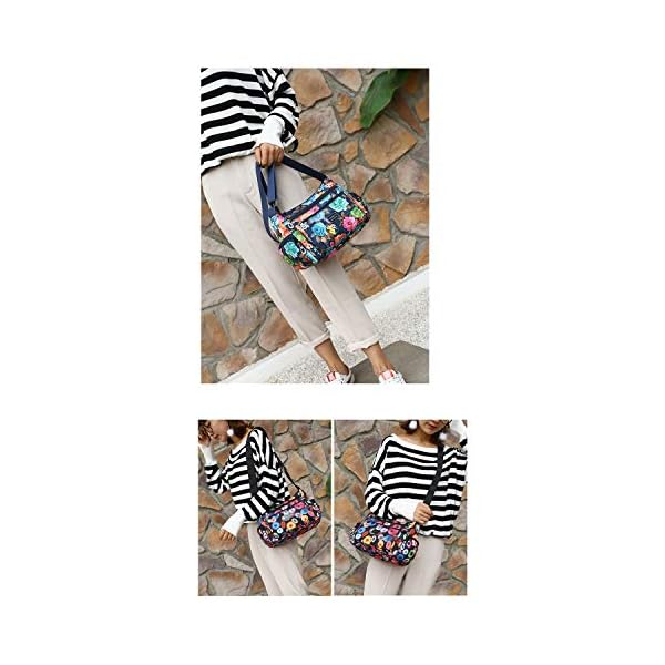 NOTAG Crossbody Bags for Women Nylon Shoulder Bag Floral Multi-Pocket Purses and Handbags (CH) - Image 8