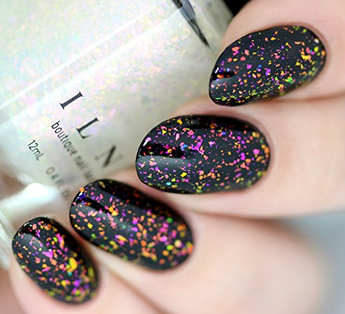 Image of ILNP Lovebird - Red, Orange, Gold, Green Color Shifting Iridescent Flakie Topper Nail Polish