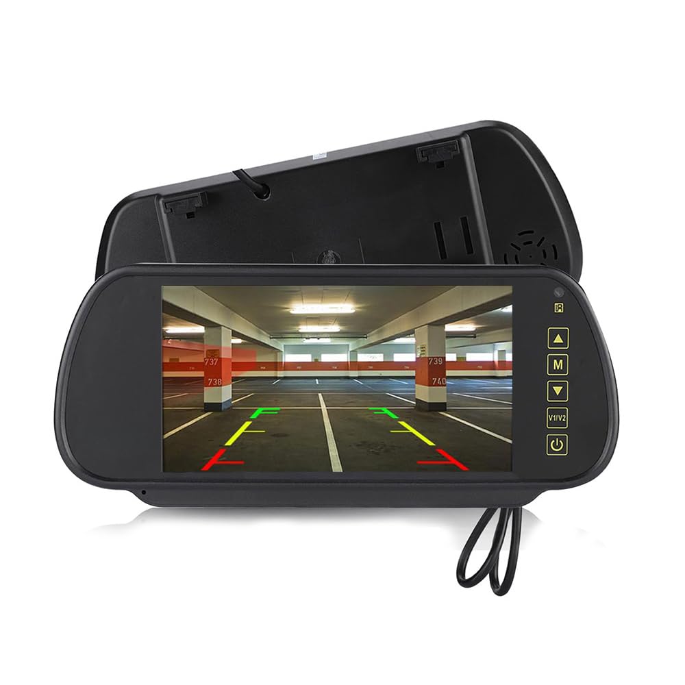 7 Zoll Auto Rückspiegel, Autospiegel Große Vision Weitwinkel Panorama, Auto Innenspiegel Ersatz, Blendschutz Rückspiegel Universal für Auto