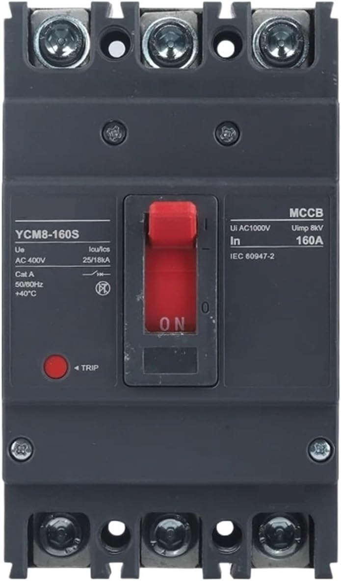 YCM8-160S MCCB 3P AC400V 25/18kA Fixed Moulded Case Circuit Breaker Power Distribution Protection