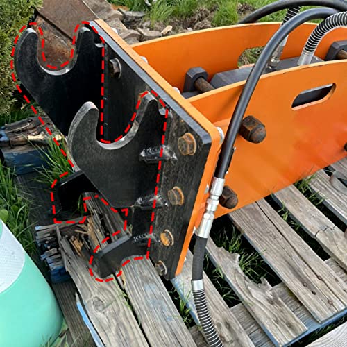 Image of KUAFU Quick Attach Bucket Ears Attachment Compatible with John Deere 50D 50G 60D 60G Mini Excavator Quick Change Attach Bucket Ears