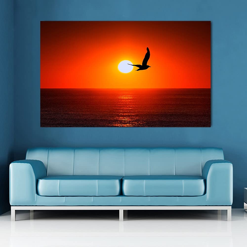 Diamond painting grande toile coucher de soleil pour salon moderne