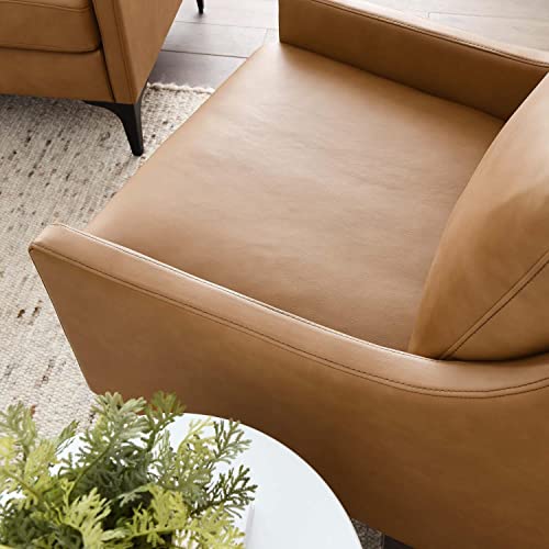 Sillón Moderno Piel Tan miniatura 5