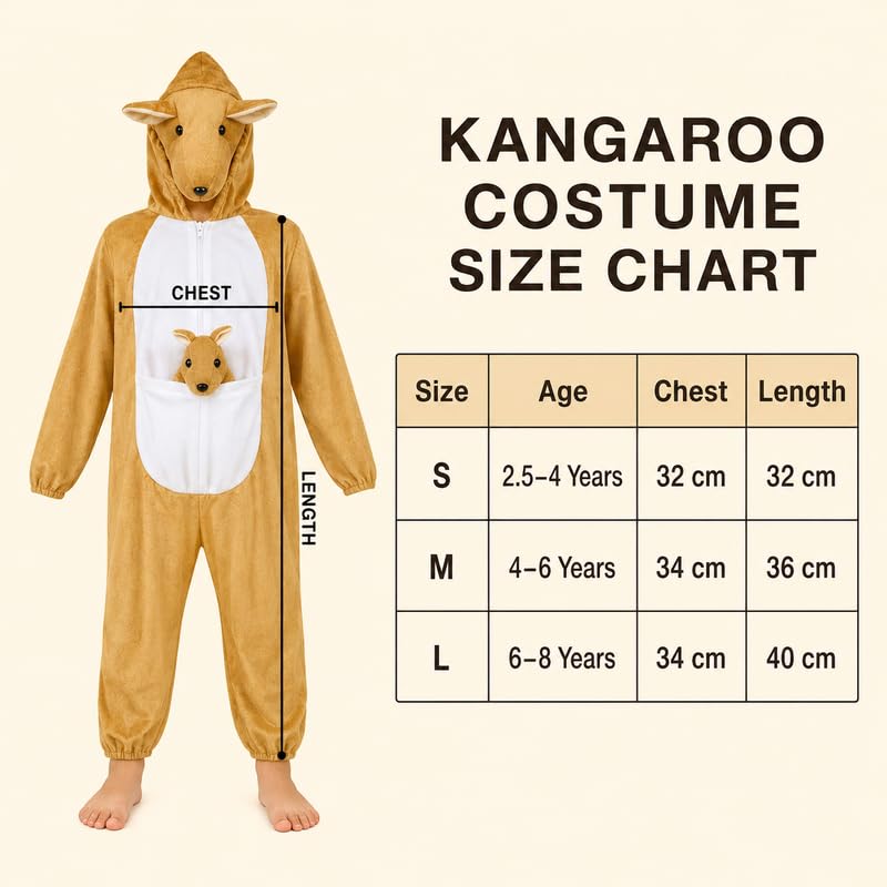 Image of Animal Costume for Kids | Plush Fancy Dress Costume for Boys & Girls |School Fancy Dress, Annual Day, Jungle Theme, Role Play, Halloween & Birthday Party