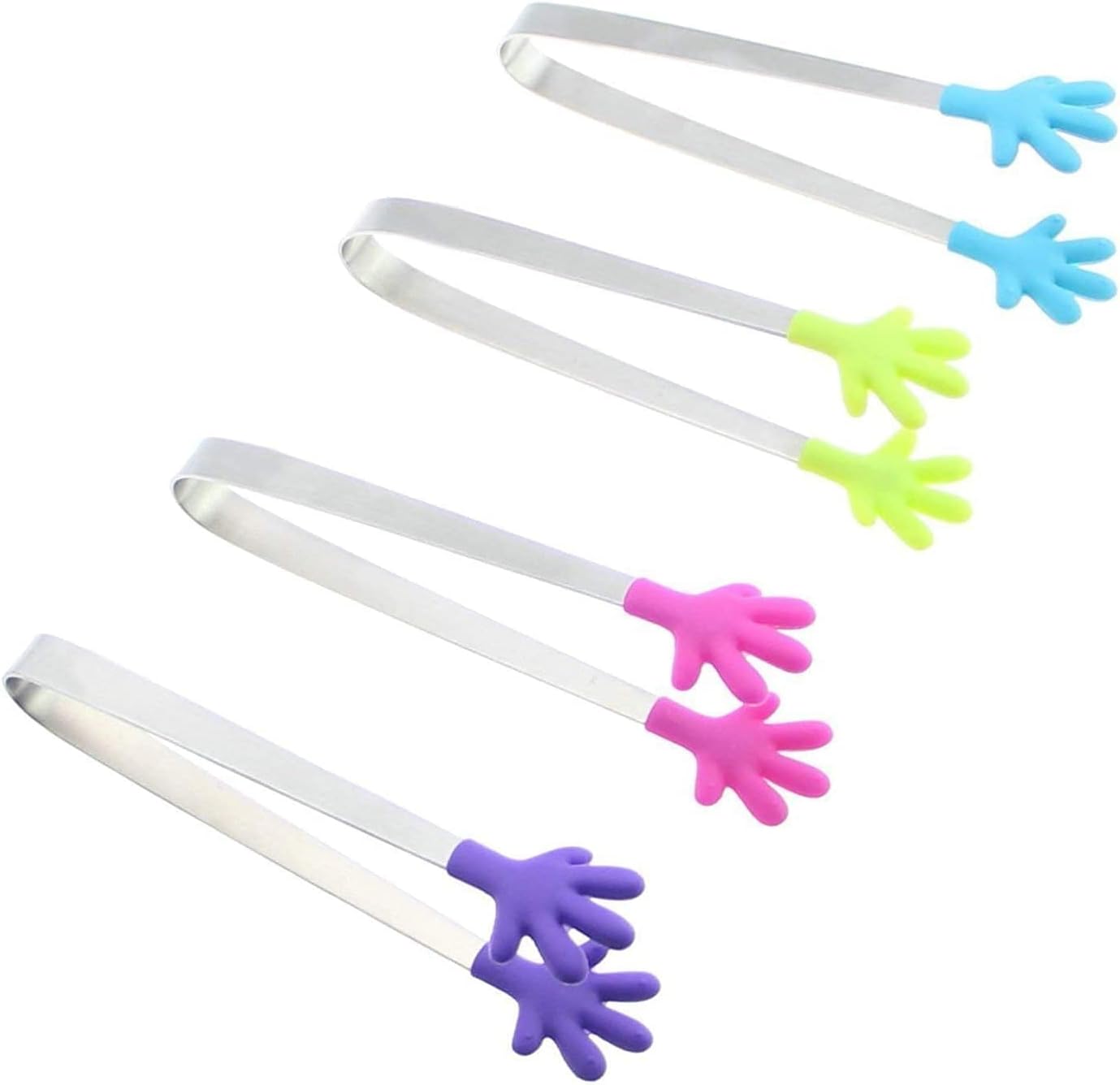 Hand Shape Silicone Tongs Mini Kitchen Tongs, Multifunctional Kitchen Gadgets Tongs With Stainless Steel Handles For Sweets,Food Sugar, Ice Salad Buffet(4 Pcs) Hand Shape Silicone Tongs Mini Kitchen Tongs, Multifunctional Kitchen Gadgets Tongs With Stainless Steel Handles For Sweets,Food Sugar, Ice Salad Buffet(4 Pcs)