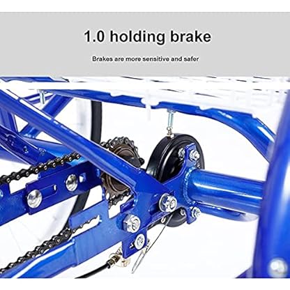 ZJZ 16" City Freizeit Fahrrad Single Speed ​​Erwachsene Fahrradkorb Fahrrad für die Freizeit Shopping Übung Herren Damenfahrrad – Bild 5