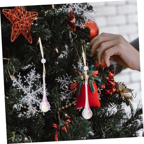 Décorations d'arbre de noël en cristal au design goutte d'eau