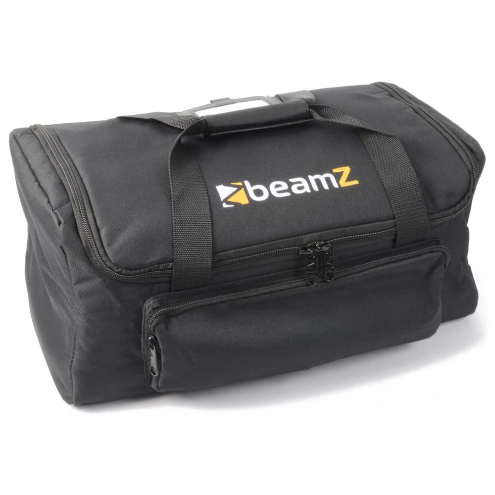BeamZ AC-420 Maleta estuche blando de transporte apilable con ventana para ver el interior (dimensiones 48 x 27 x 25 cm, para equipos de audio, DJ o productos de iluminación, cremallera) - negro