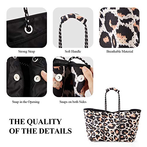 LMYYG Beach bag,Multipurpose Neoprene  Bag,Large Tote Bag,Waterproof Shoulder Beach Bag for Travel Beach Gym Swimming3