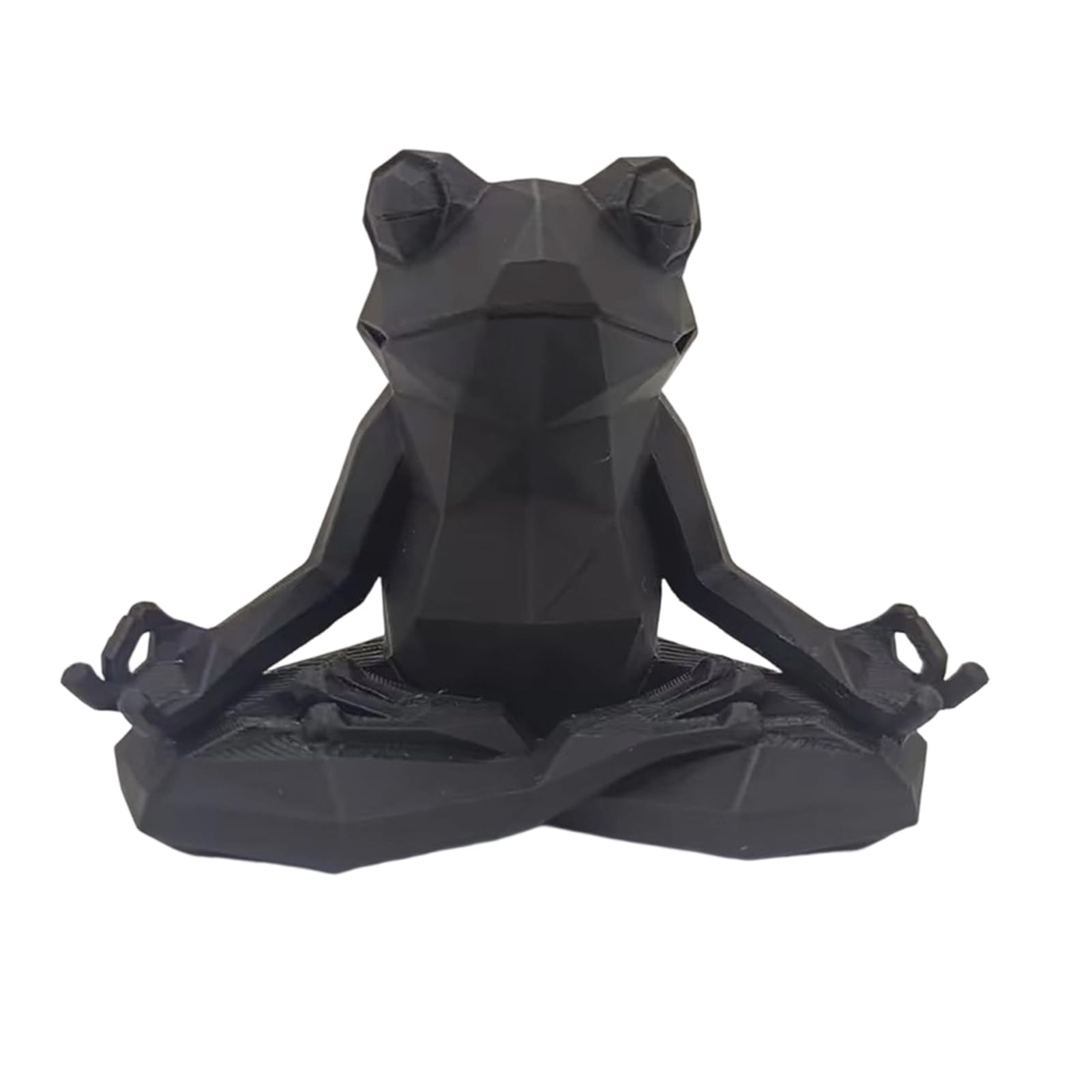 matumou Yoga Sculpture, 3D Printed Meditating Figurine, Faceted Sit in Meditation Statue for Desk Shelf Room Zen Decoration