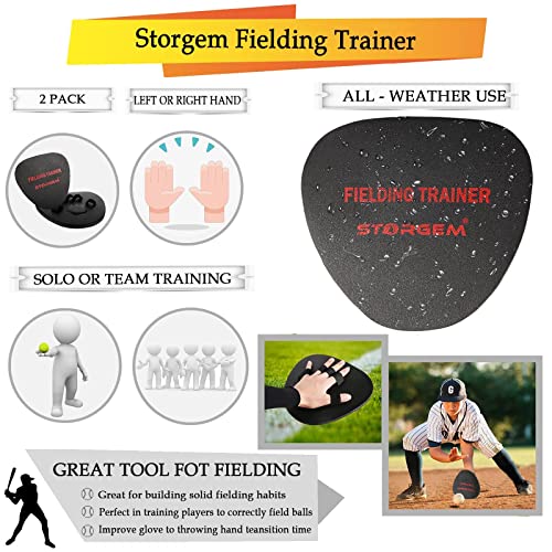 Storgem Softhands Baseball Fielding Trainer,Two-Hands Foam Mitts (2-Pack) #TOP1
