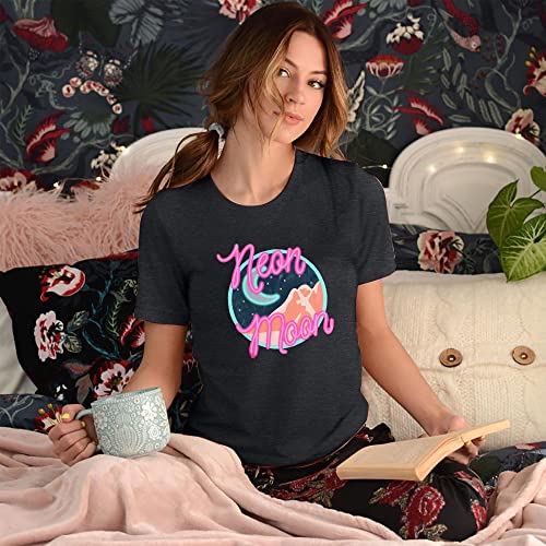 Neon Moon Shirt Women Country Music T Shirts Neon Shirts Western Graphic Tees Funny Summer Moon Stars Concert Tops3