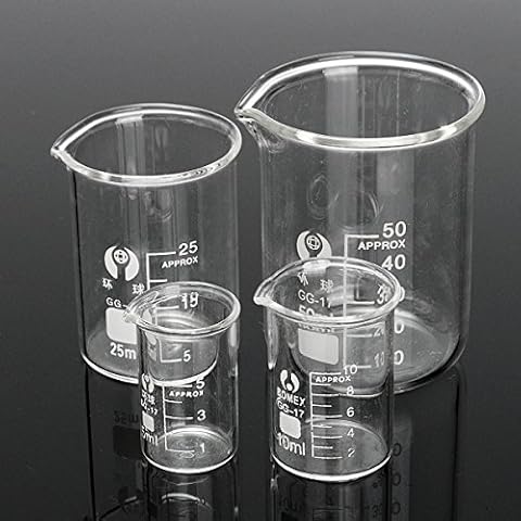 Juego de Vasos Graduados de Vidrio Borosilicato MYAMIA 4Pcs Cover