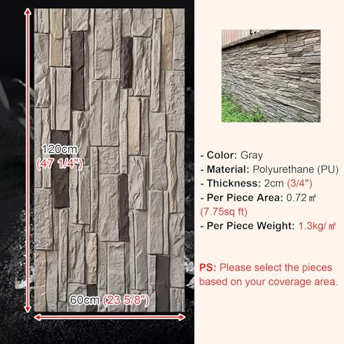 Paneles decorativos pared de alta gama con relieve de piedra natural realista 7