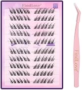 FindLove Stick on Lashes Self Adhesive Press on Glueless Gluefree Lash for Women No Glue Needed N...