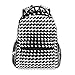 Puzzle Noir Blanc Vague en Dents De Scie Sac à Dos Cartable pour Filles Garçons étudiant Bandoulière Sacs Grande Capacité De Voyage Enfant