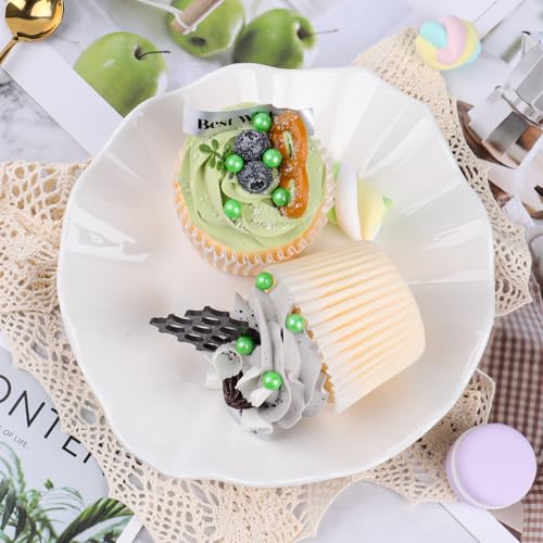 Image of Green Sprinkles for Cake Decorating, 4 Sizes Edible Pearl Sprinkles, 7.8oz