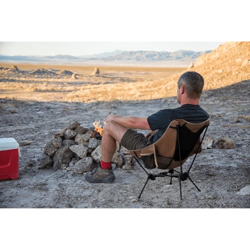 Silla de Camping MellowCamp Mountainscape Ultraligera Plegable, Compacta y Portátil para Senderismo, Camping y Playa (Caqui) miniatura 2
