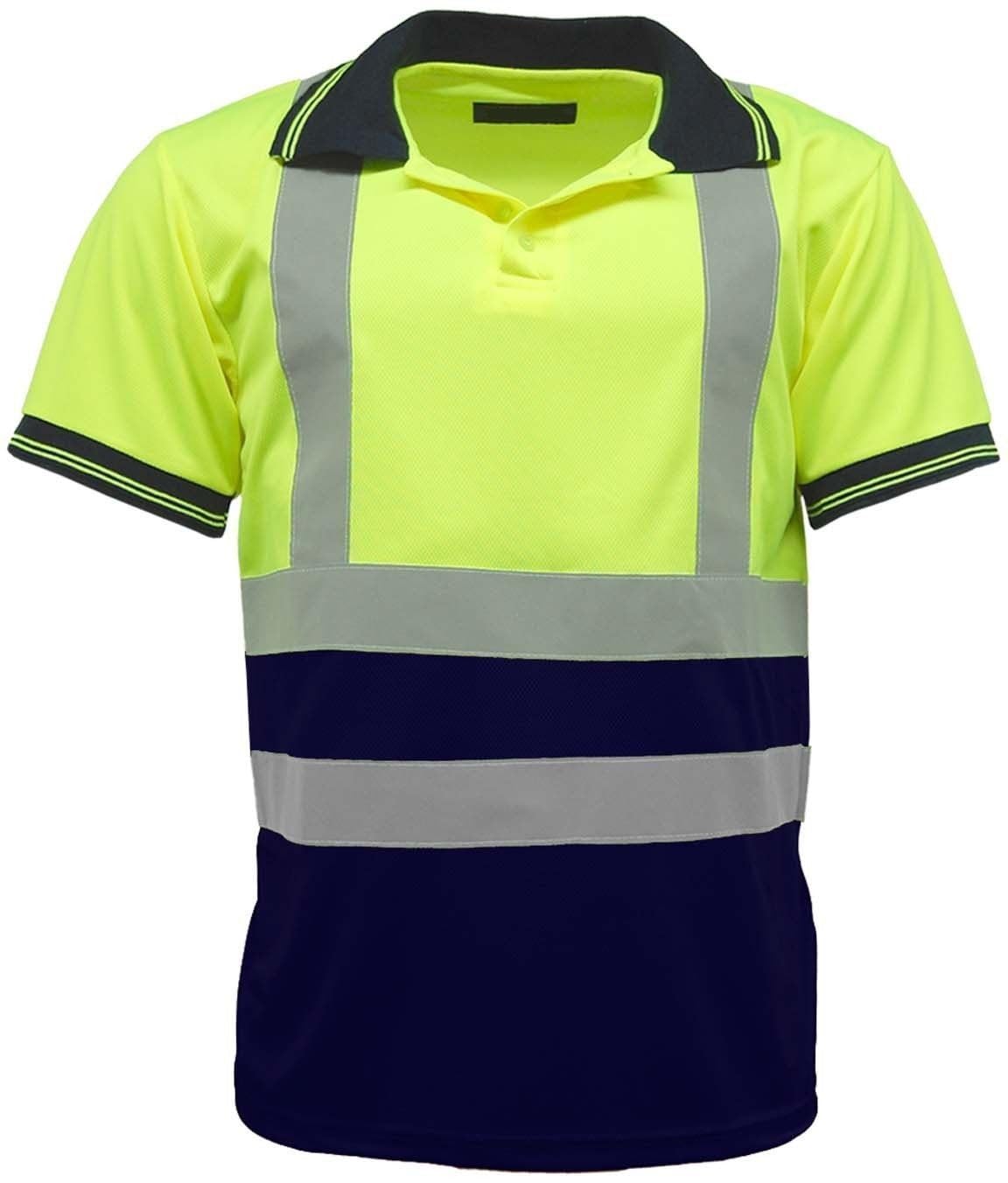 Stormway Men's Yellow/Navy Hi-Vis Viz Visibility Safety Work Polo Shirt Hi Vis Polo Shirt (As8, Alpha, X_l, Regular, Regular, )
