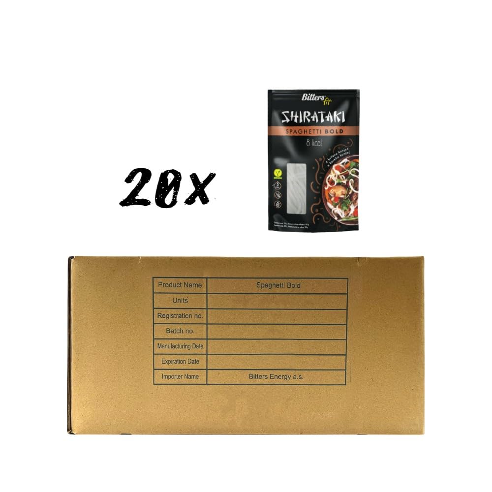 Bitters Shirataki Konjac Noodles Pasta - Spaghetti Bold - 20x200g