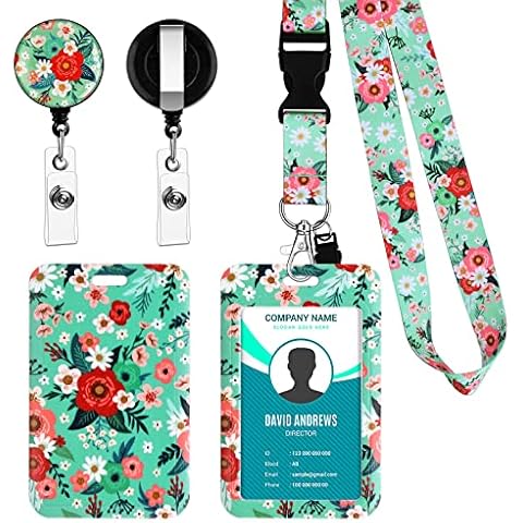 Laughhe Porta Tarjetas de Identificación con cordón y clip de mosquetón Cover