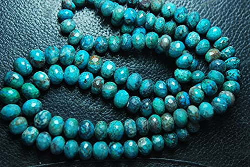Chrysocolla faceted rondelles de 8-9mm pour réparer et personnaliser vos colliers en pierre
