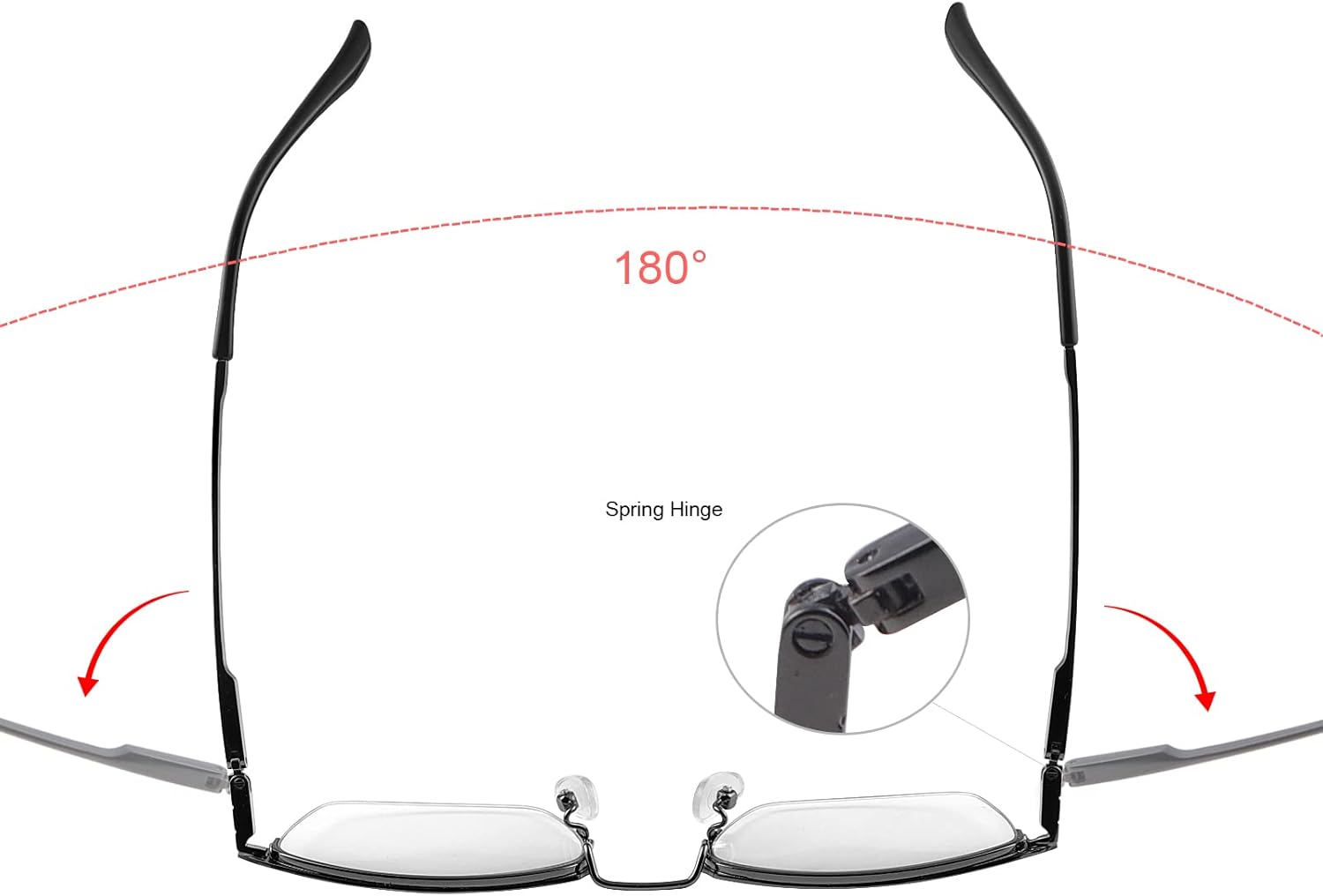 YIMI Photochromic Progressive Multifocus Reading Glasses Spring Hinges UV Sun Readers Computer Anti Blue Light Glare Glasses - Image 6